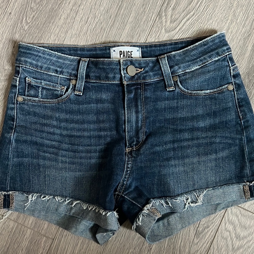 Dark wash Paige Jean shorts size 24 great condition